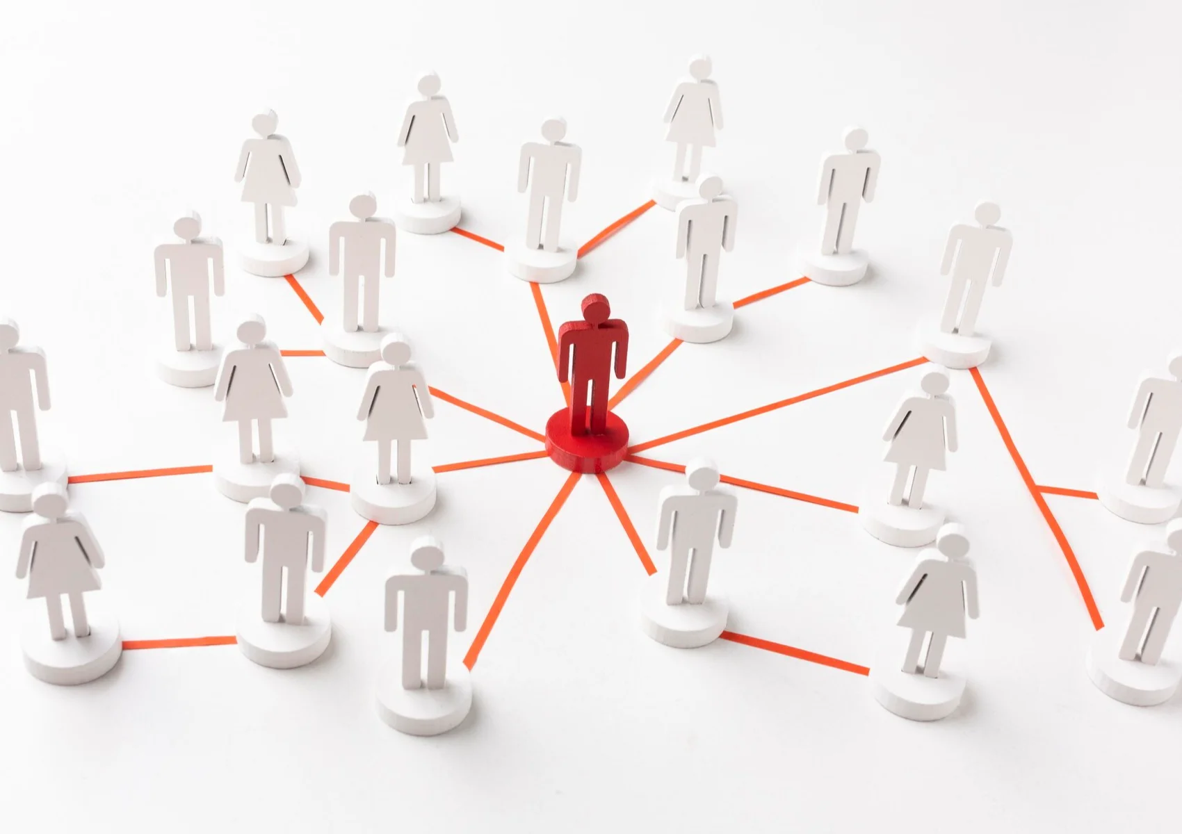 Target audience marketing network illustration